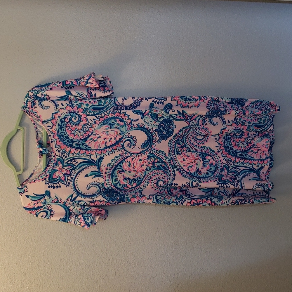 Lilly Pulitzer Mellorie Dress in Pink Tropics Tint Tangerine Dream, NWOT, Size M